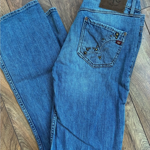 Boot Heel Pants - Women's Blue Boot Cut Jeans